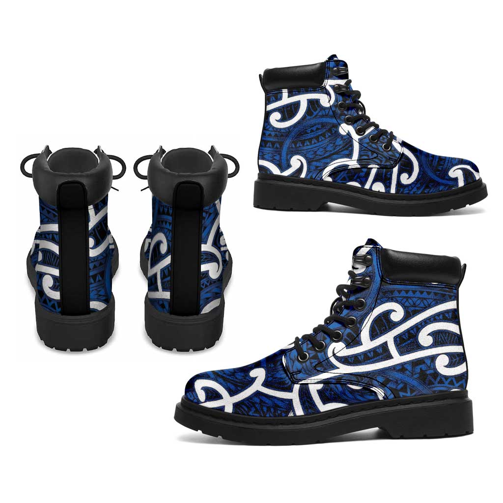 Aotearoa Maori Kowhaiwhai All Season Boots Kikorangi Puhoro and Patiki LT9 - Polynesian Pride