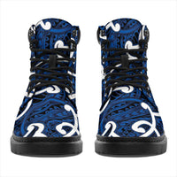 Aotearoa Maori Kowhaiwhai All Season Boots Kikorangi Puhoro and Patiki LT9 - Polynesian Pride