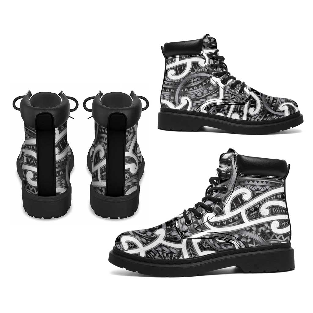 Aotearoa Maori Kowhaiwhai All Season Boots Kiwikiwi Puhoro and Patiki LT9 - Polynesian Pride