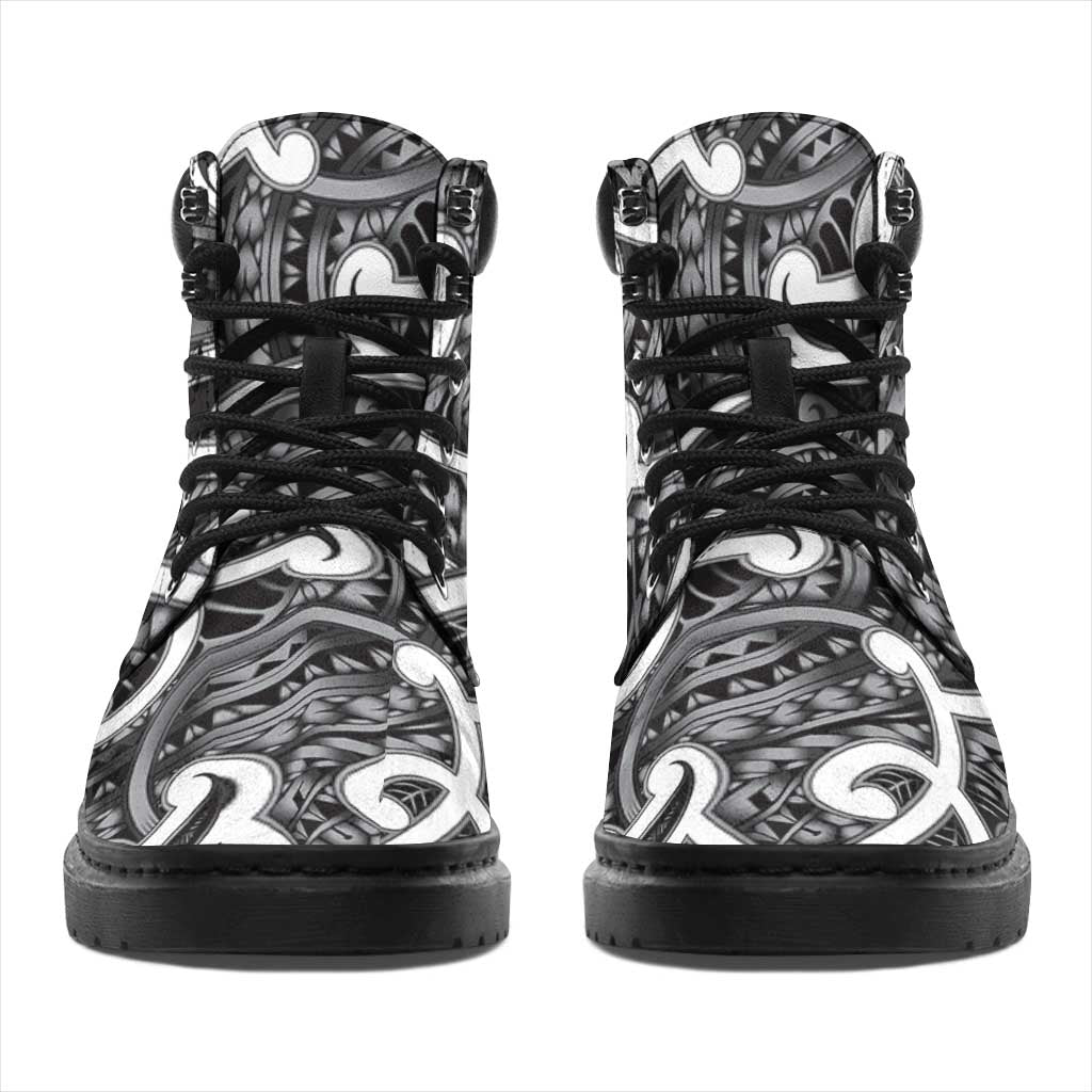 Aotearoa Maori Kowhaiwhai All Season Boots Kiwikiwi Puhoro and Patiki LT9 - Polynesian Pride