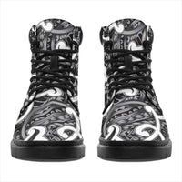 Aotearoa Maori Kowhaiwhai All Season Boots Kiwikiwi Puhoro and Patiki LT9 - Polynesian Pride