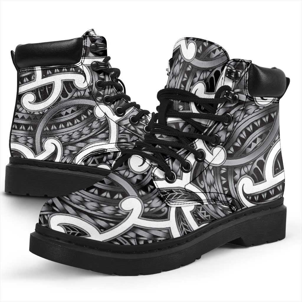 Aotearoa Maori Kowhaiwhai All Season Boots Kiwikiwi Puhoro and Patiki LT9 - Polynesian Pride