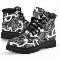 Aotearoa Maori Kowhaiwhai All Season Boots Kiwikiwi Puhoro and Patiki LT9 - Polynesian Pride