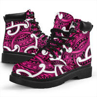 Aotearoa Maori Kowhaiwhai All Season Boots Mawhero Puhoro and Patiki LT9 - Polynesian Pride