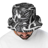 Aotearoa Maori Kowhaiwhai Bucket Hat Kiwikiwi Puhoro and Patiki LT9 - Polynesian Pride