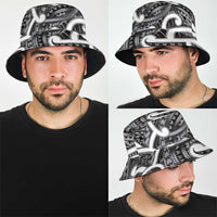 Aotearoa Maori Kowhaiwhai Bucket Hat Kiwikiwi Puhoro and Patiki LT9 - Polynesian Pride
