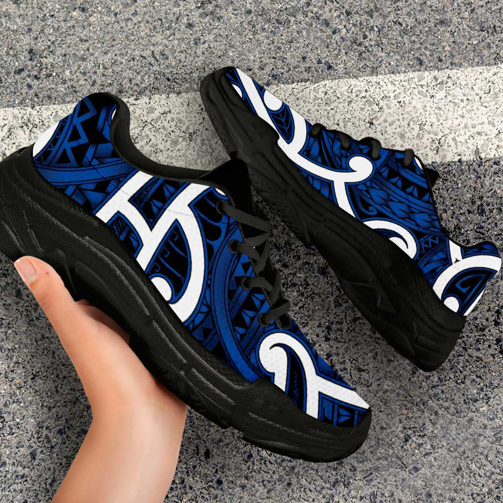 Aotearoa Maori Kowhaiwhai Chunky Sneakers Kikorangi Puhoro and Patiki LT9 - Polynesian Pride