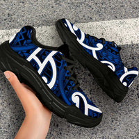 Aotearoa Maori Kowhaiwhai Chunky Sneakers Kikorangi Puhoro and Patiki LT9 - Polynesian Pride