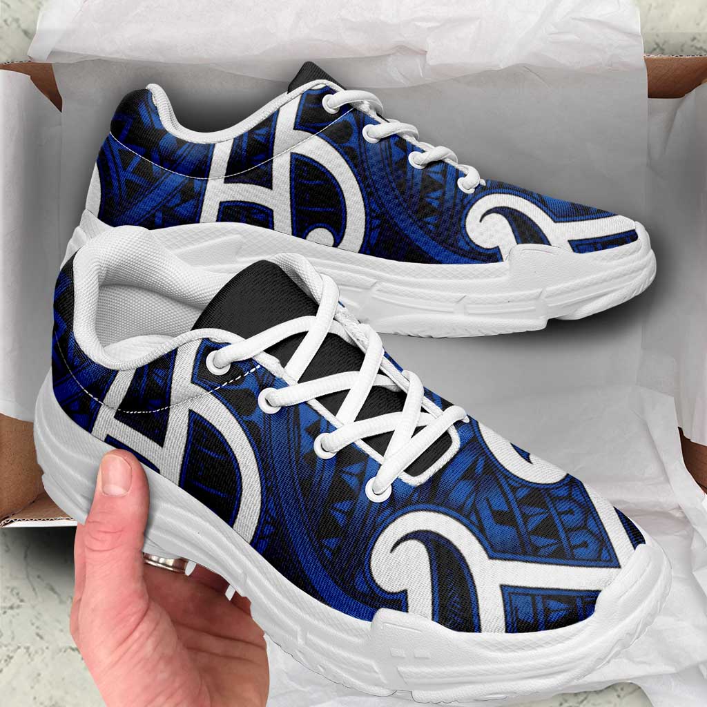 Aotearoa Maori Kowhaiwhai Chunky Sneakers Kikorangi Puhoro and Patiki LT9 - Polynesian Pride