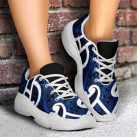 Aotearoa Maori Kowhaiwhai Chunky Sneakers Kikorangi Puhoro and Patiki LT9 - Polynesian Pride