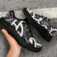 Aotearoa Maori Kowhaiwhai Chunky Sneakers Kiwikiwi Puhoro and Patiki LT9 - Polynesian Pride