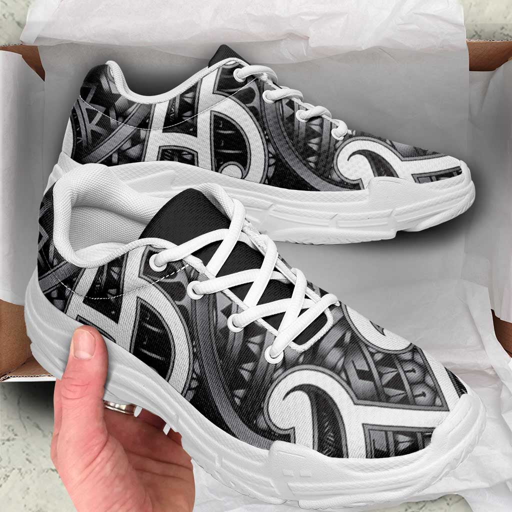 Aotearoa Maori Kowhaiwhai Chunky Sneakers Kiwikiwi Puhoro and Patiki LT9 - Polynesian Pride