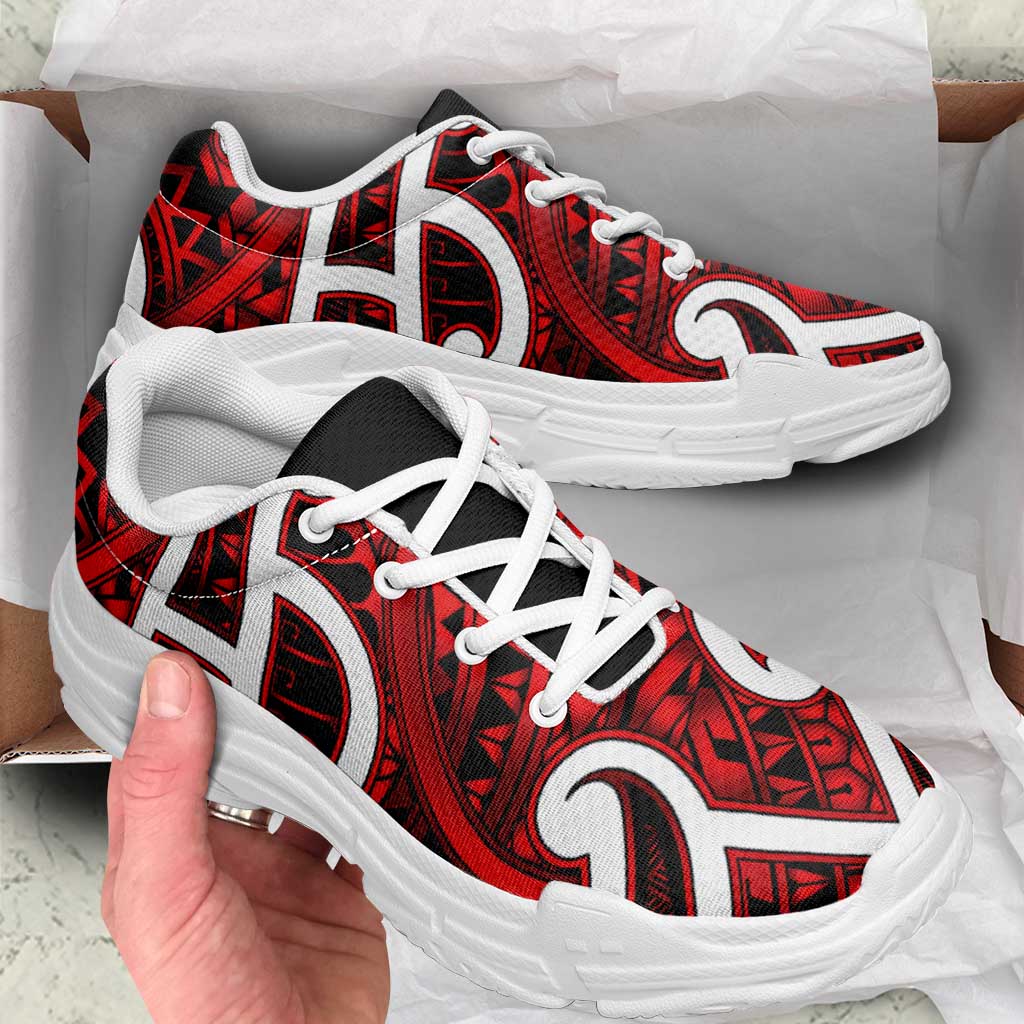 Aotearoa Maori Kowhaiwhai Chunky Sneakers Whero Puhoro and Patiki LT9 - Polynesian Pride