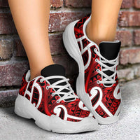 Aotearoa Maori Kowhaiwhai Chunky Sneakers Whero Puhoro and Patiki LT9 - Polynesian Pride