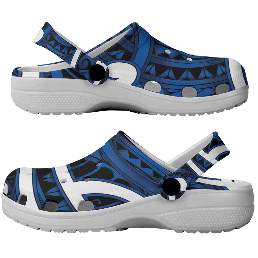 Aotearoa Maori Kowhaiwhai Clogs Shoes Kikorangi Puhoro and Patiki LT9 - Polynesian Pride