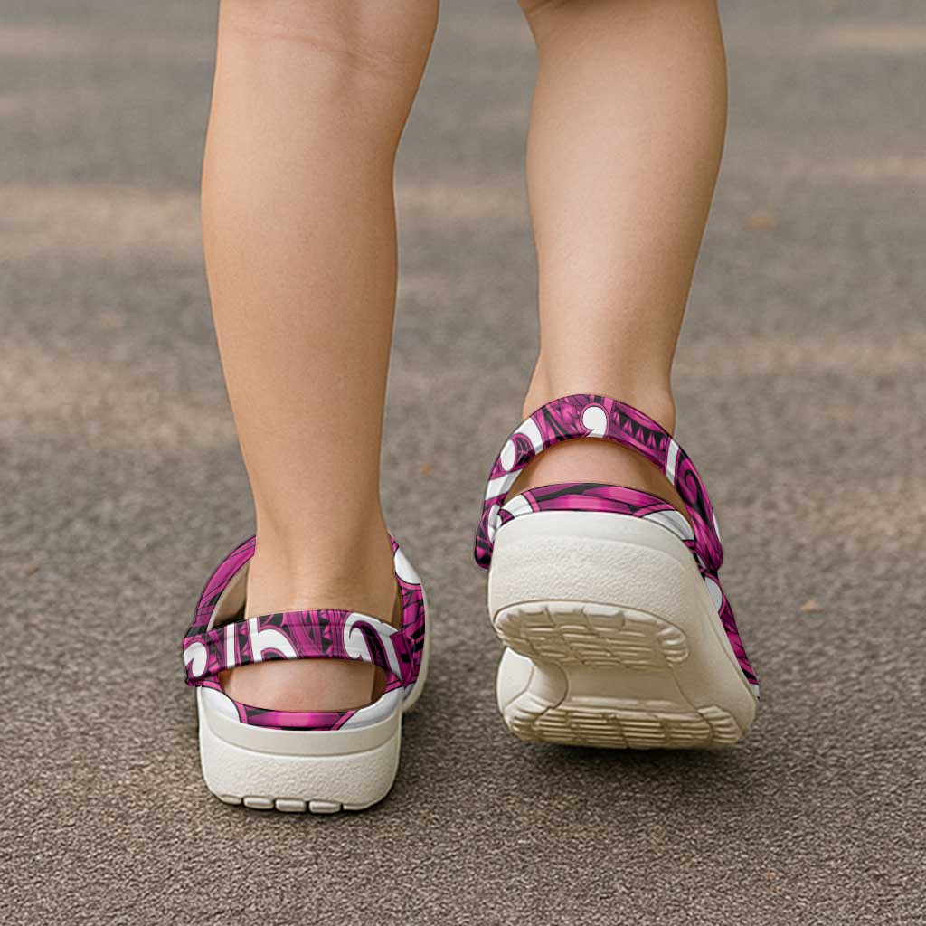 Aotearoa Maori Kowhaiwhai Clogs Shoes Mawhero Puhoro and Patiki LT9 - Polynesian Pride