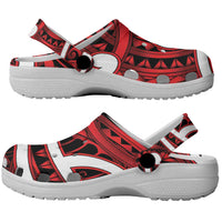Aotearoa Maori Kowhaiwhai Clogs Shoes Whero Puhoro and Patiki