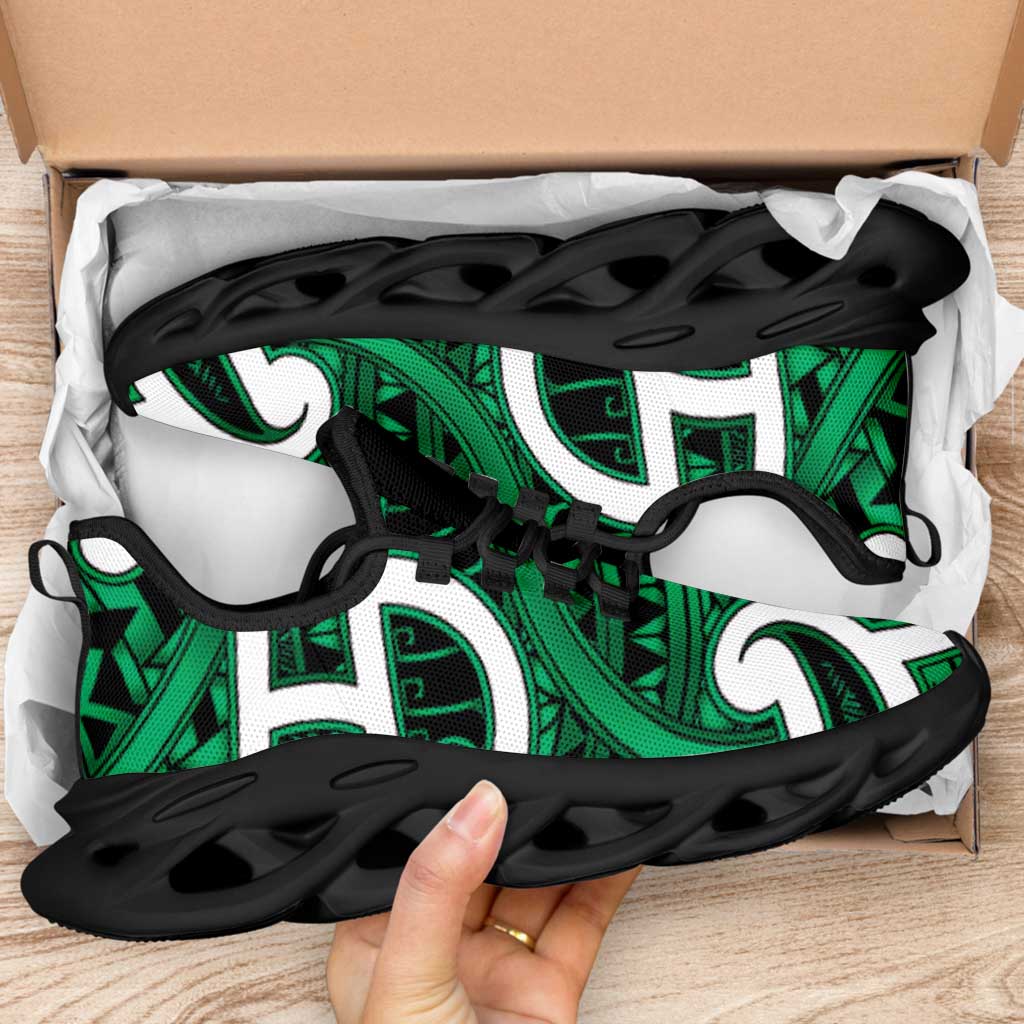 Aotearoa Maori Kowhaiwhai Clunky Sneakers Kakariki Puhoro and Patiki LT9 - Polynesian Pride