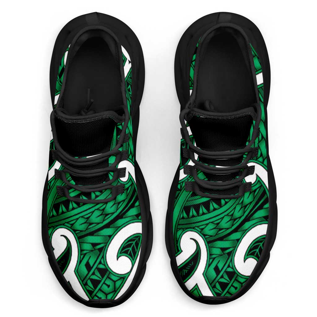 Aotearoa Maori Kowhaiwhai Clunky Sneakers Kakariki Puhoro and Patiki LT9 - Polynesian Pride
