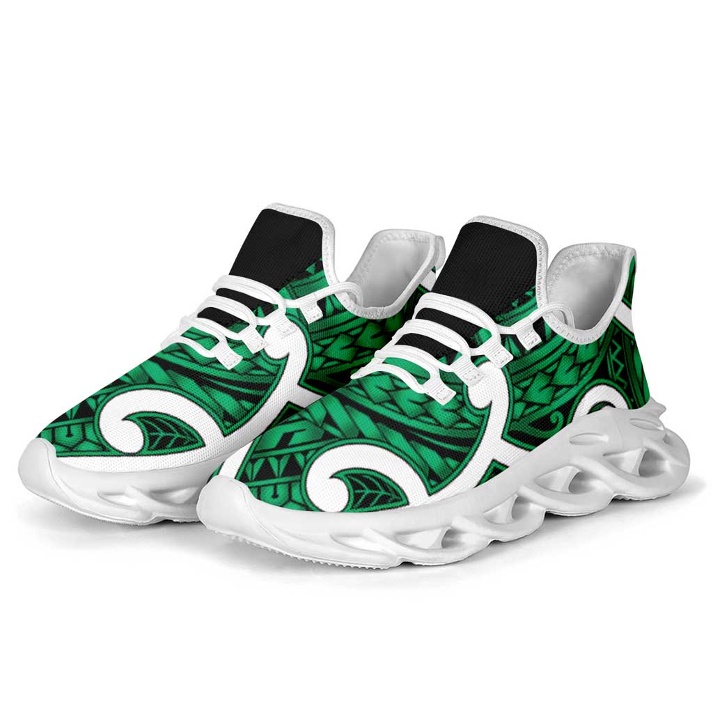 Aotearoa Maori Kowhaiwhai Clunky Sneakers Kakariki Puhoro and Patiki LT9 - Polynesian Pride