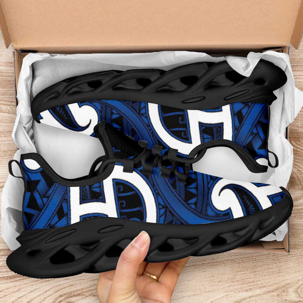 Aotearoa Maori Kowhaiwhai Clunky Sneakers Kikorangi Puhoro and Patiki LT9 - Polynesian Pride