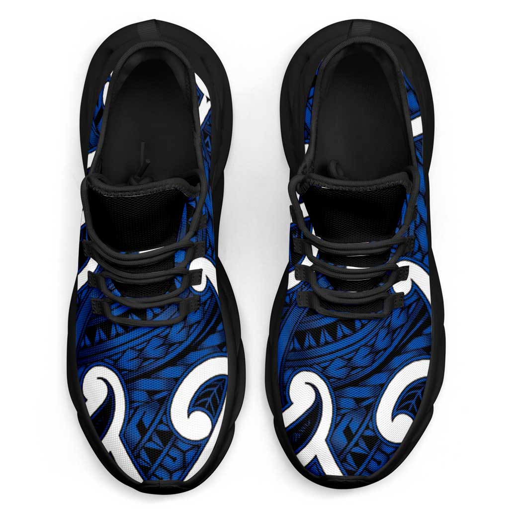 Aotearoa Maori Kowhaiwhai Clunky Sneakers Kikorangi Puhoro and Patiki LT9 - Polynesian Pride