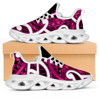 Aotearoa Maori Kowhaiwhai Clunky Sneakers Mawhero Puhoro and Patiki LT9 Pink - Polynesian Pride