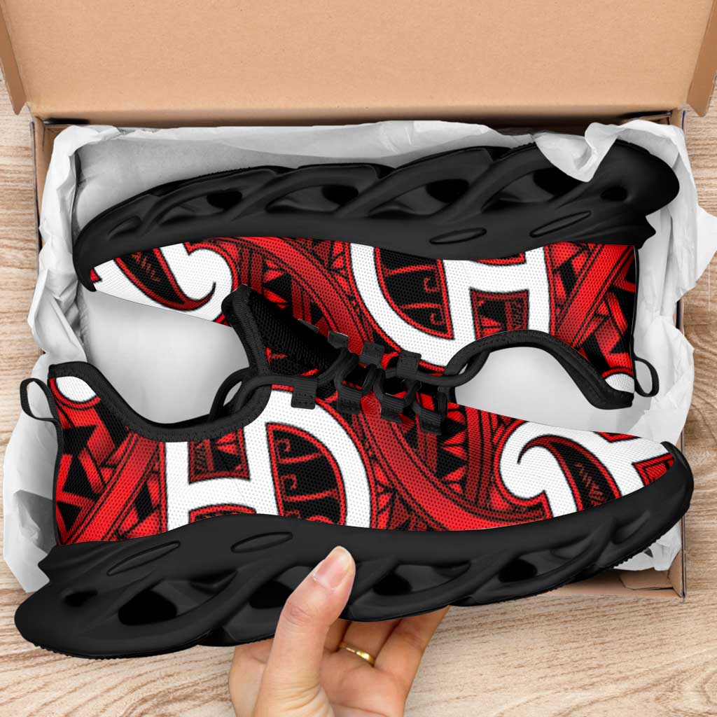 Aotearoa Maori Kowhaiwhai Clunky Sneakers Whero Puhoro and Patiki LT9 - Polynesian Pride