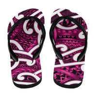 Aotearoa Maori Kowhaiwhai Flip Flops Mawhero Puhoro and Patiki LT9 - Polynesian Pride