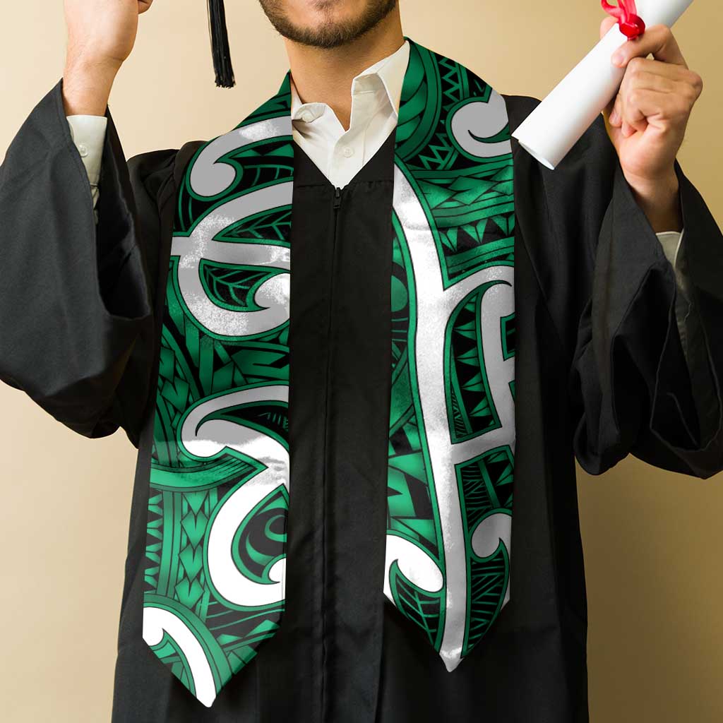 Aotearoa Maori Kowhaiwhai Graduation Stole Kakariki Puhoro and Patiki LT9