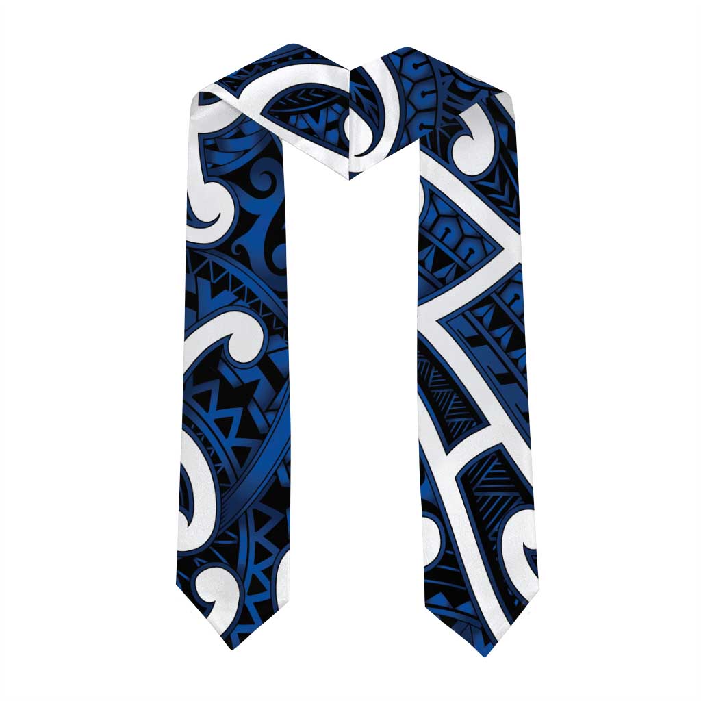 Aotearoa Maori Kowhaiwhai Graduation Stole Kikorangi Puhoro and Patiki LT9 - Polynesian Pride