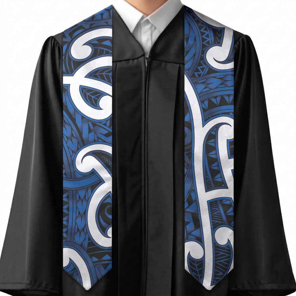 Aotearoa Maori Kowhaiwhai Graduation Stole Kikorangi Puhoro and Patiki LT9 - Polynesian Pride