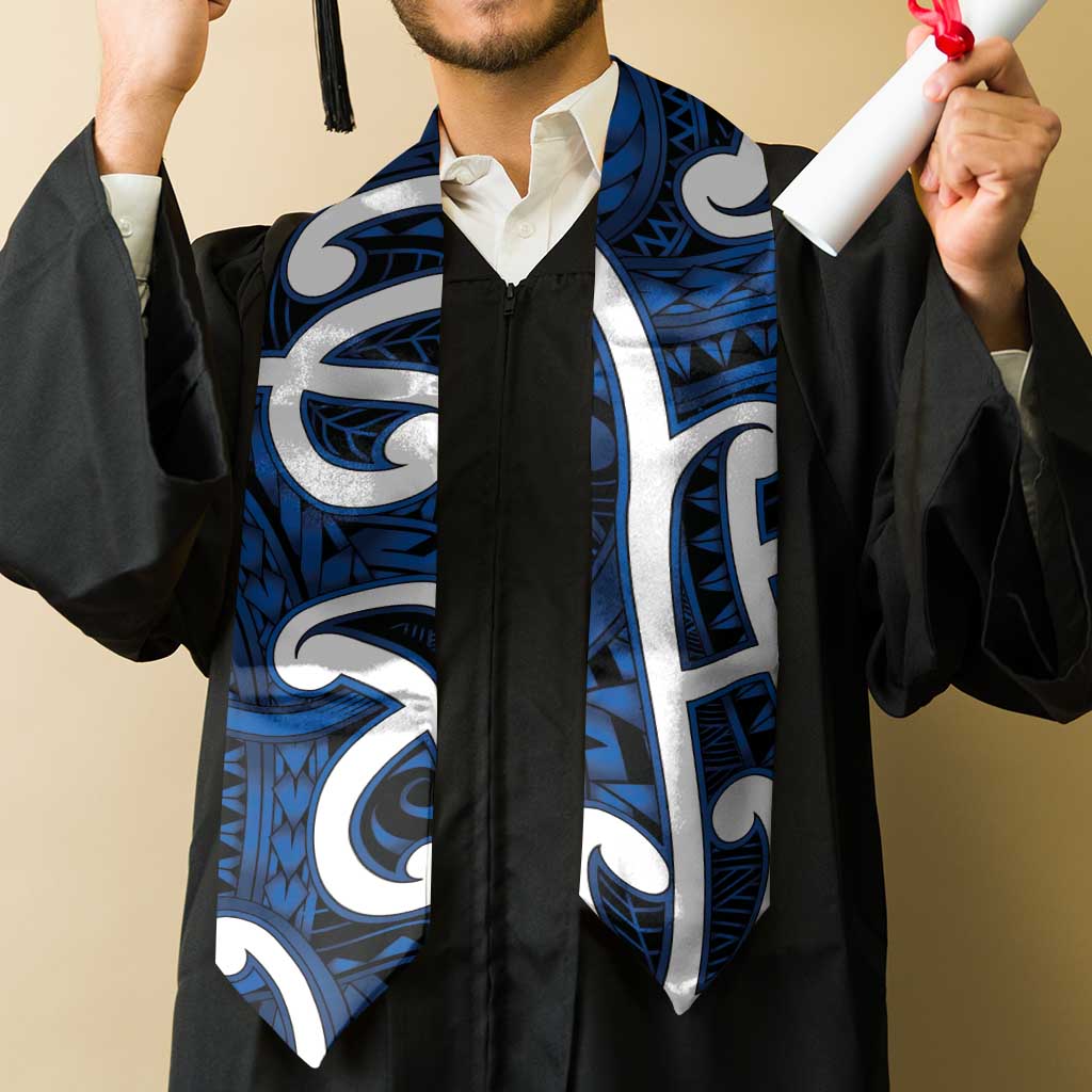 Aotearoa Maori Kowhaiwhai Graduation Stole Kikorangi Puhoro and Patiki LT9 - Polynesian Pride