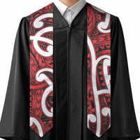 Aotearoa Maori Kowhaiwhai Graduation Stole Whero Puhoro and Patiki LT9 - Polynesian Pride