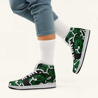 Aotearoa Maori Kowhaiwhai High Sneakers AJ1 Kakariki Puhoro and Patiki LT9 - Polynesian Pride