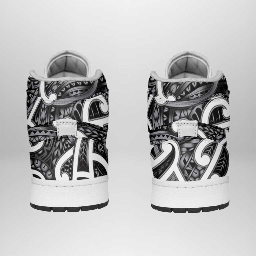 Aotearoa Maori Kowhaiwhai High Sneakers AJ1 Kiwikiwi Puhoro and Patiki LT9 - Polynesian Pride