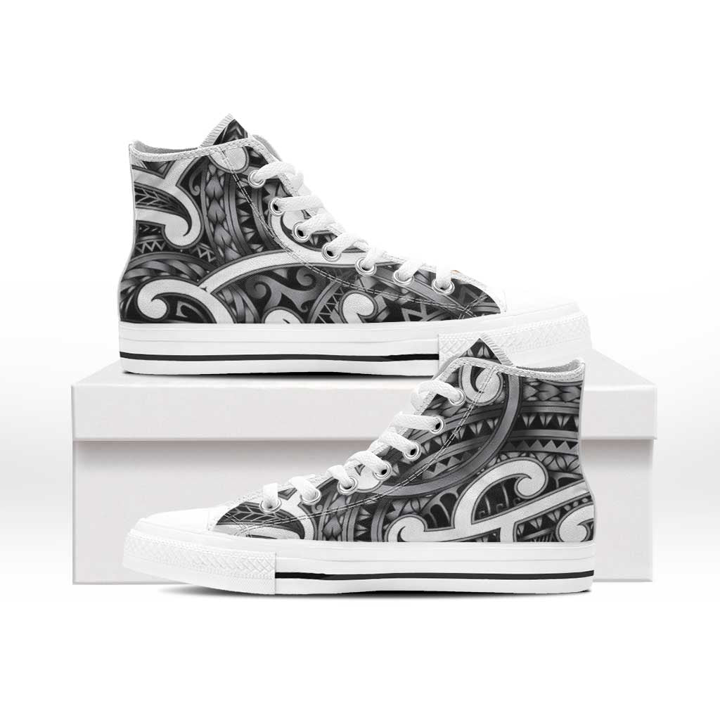 Aotearoa Maori Kowhaiwhai High Top Shoes Kiwikiwi Puhoro and Patiki LT9 - Polynesian Pride