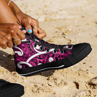 Aotearoa Maori Kowhaiwhai High Top Shoes Mawhero Puhoro and Patiki LT9 - Polynesian Pride