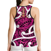 Aotearoa Maori Kowhaiwhai Hollow Tank Top Mawhero Puhoro and Patiki