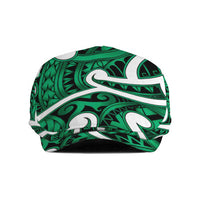 Aotearoa Maori Kowhaiwhai Jeff Hat Kakariki Puhoro and Patiki LT9 Green - Polynesian Pride