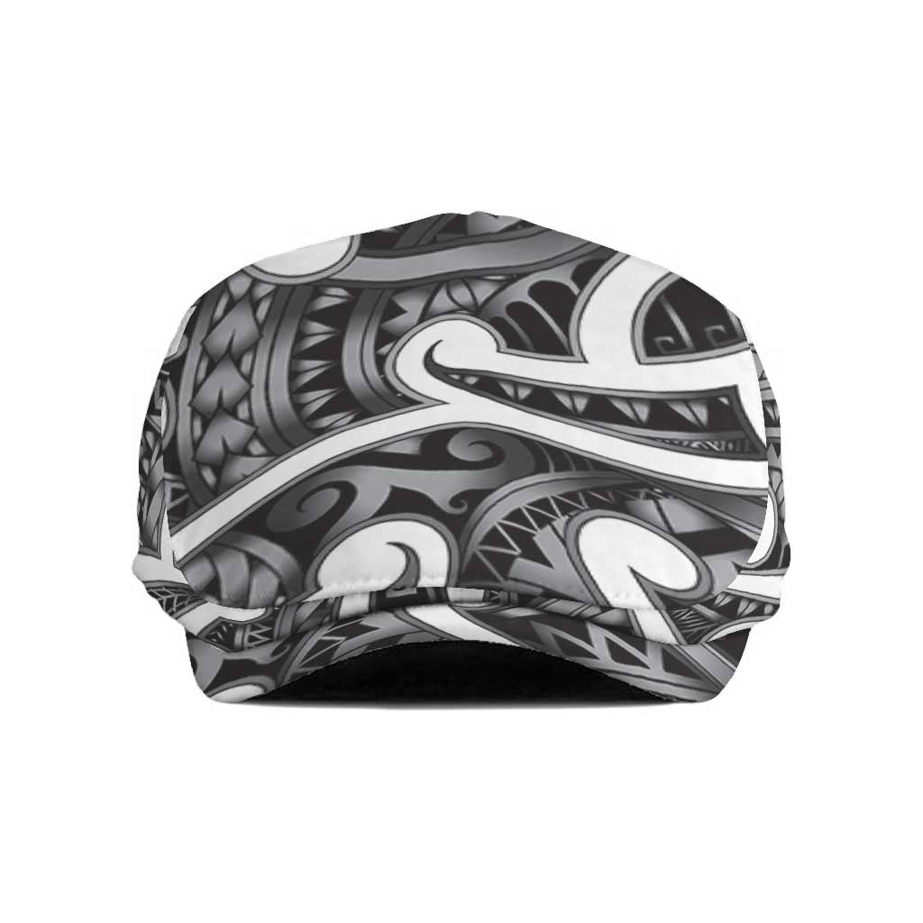 Aotearoa Maori Kowhaiwhai Jeff Hat Kiwikiwi Puhoro and Patiki LT9 Grey - Polynesian Pride