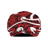 Aotearoa Maori Kowhaiwhai Jeff Hat Whero Puhoro and Patiki LT9 Red - Polynesian Pride
