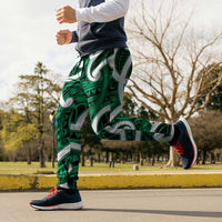 Aotearoa Maori Kowhaiwhai Jogger Pants Kakariki Puhoro and Patiki LT9 - Polynesian Pride