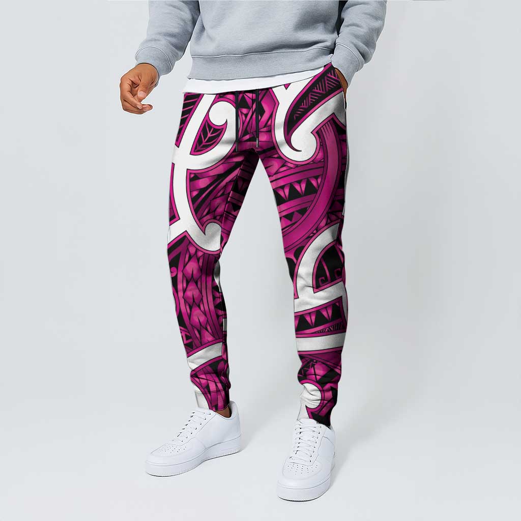 Aotearoa Maori Kowhaiwhai Jogger Pants Mawhero Puhoro and Patiki LT9 - Polynesian Pride