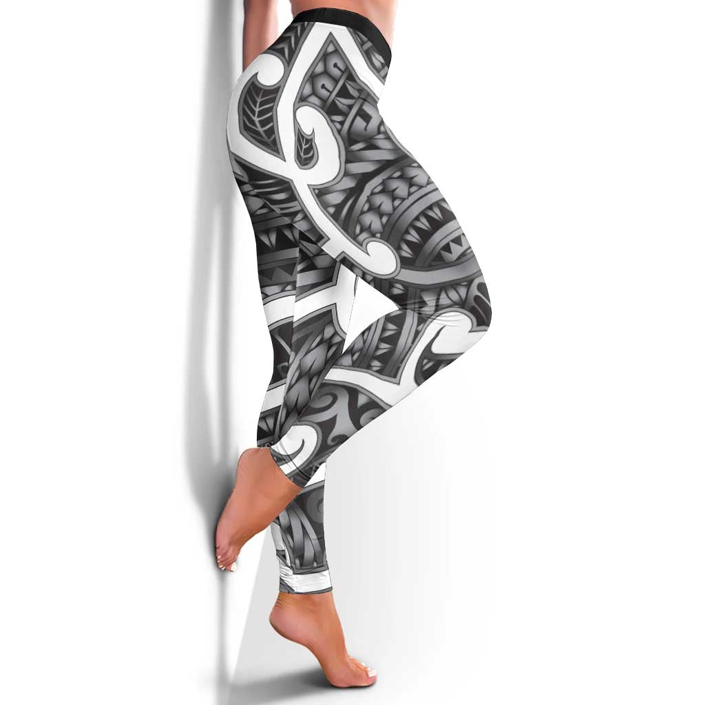 Aotearoa Maori Kowhaiwhai Leggings Kiwikiwi Puhoro and Patiki LT9 - Polynesian Pride