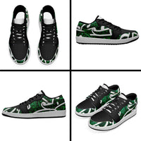Aotearoa Maori Kowhaiwhai Low Sneakers Kakariki Puhoro and Patiki LT9 - Polynesian Pride