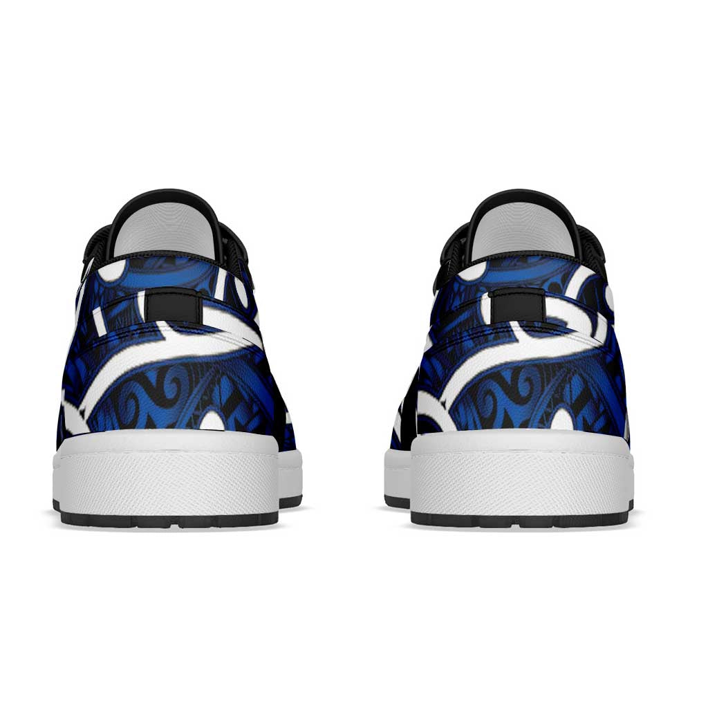 Aotearoa Maori Kowhaiwhai Low Sneakers Kikorangi Puhoro and Patiki LT9 - Polynesian Pride