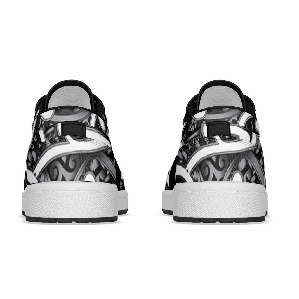 Aotearoa Maori Kowhaiwhai Low Sneakers Kiwikiwi Puhoro and Patiki LT9 - Polynesian Pride