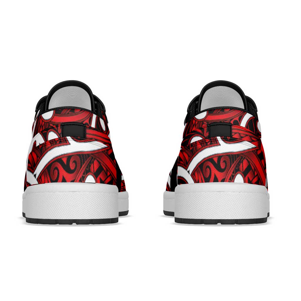 Aotearoa Maori Kowhaiwhai Low Sneakers Whero Puhoro and Patiki LT9 - Polynesian Pride