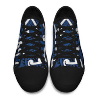 Aotearoa Maori Kowhaiwhai Low Top Shoes Kikorangi Puhoro and Patiki LT9 - Polynesian Pride